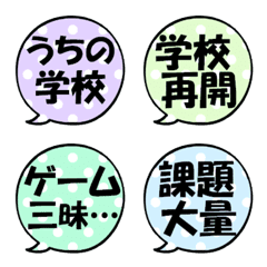 [LINE絵文字] なんか可愛い吹き出し絵文字(コロナ3)の画像