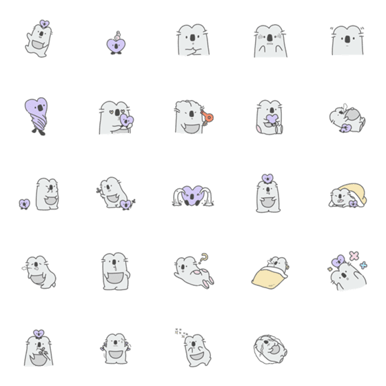 [LINE絵文字]Koala Korby's dayの画像一覧