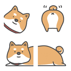 [LINE絵文字] 【絵文字】しば犬 from 犬語ずかんの画像