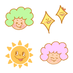 [LINE絵文字] cute★モフモフ絵文字1の画像