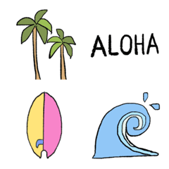 [LINE絵文字] 南国 アロハ な絵文字の画像