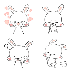 [LINE絵文字] 大人かわいい[うさぎのラブット]の画像