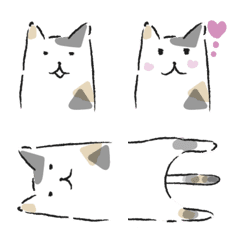 [LINE絵文字] ほのぼのかわいい 癒しの三毛猫の画像