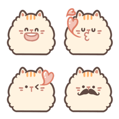 [LINE絵文字] Fluffy Cats (Emoji ver.2)の画像
