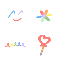 [LINE絵文字] Everyday Emojis: Rainbowy Daysの画像