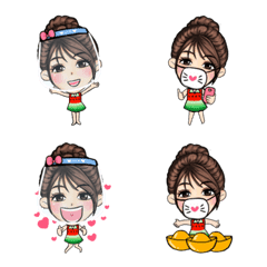 [LINE絵文字] Teacher Kaew work from home emojiの画像