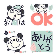 [LINE絵文字] 北欧風☆ふんわかパンダ絵文字の画像