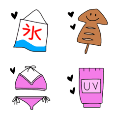 [LINE絵文字] ♥かわいい絵文字⑥♥夏の画像