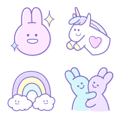 [LINE絵文字] Balloon Bunny Emojiの画像