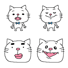 [LINE絵文字] しろねこのらくがきエモジ。の画像