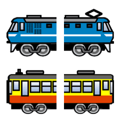 [LINE絵文字] 繋いで楽しい列車絵文字の画像