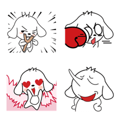 [LINE絵文字] Emoji, Latte - A funy dogの画像