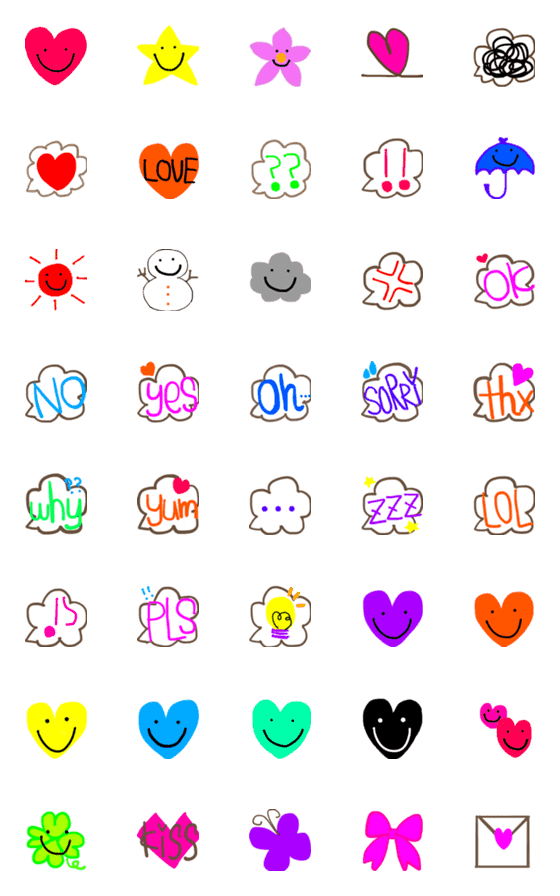 [LINE絵文字]peaceful emoji ♡の画像一覧
