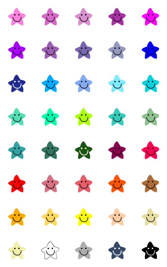 [LINE絵文字]all about stars ☆の画像一覧