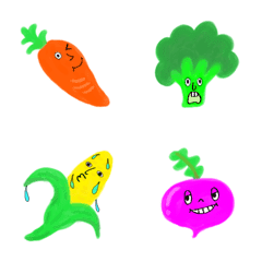 [LINE絵文字] かわいい野菜さんたちの画像