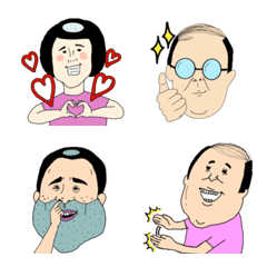 [LINE絵文字] ハゲのおっさんの画像