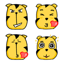 [LINE絵文字] tiger Emoticons First generationの画像