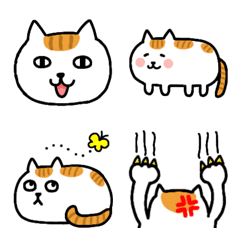 [LINE絵文字] まんまる♡ねこのシンプル絵文字の画像