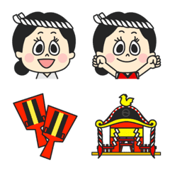 [LINE絵文字] お祭り女子の画像