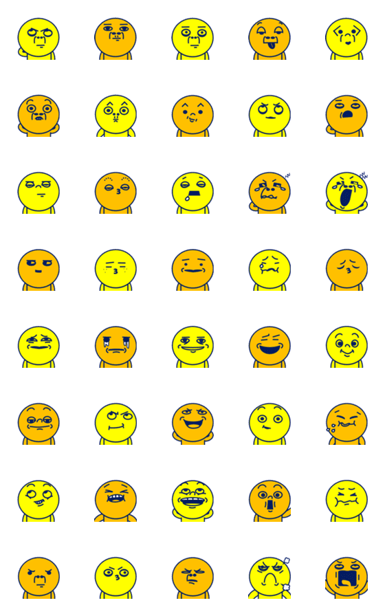 [LINE絵文字]いろんな表情40の画像一覧