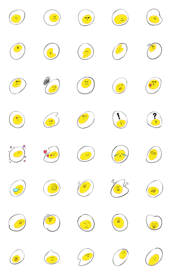[LINE絵文字]Smile egg 2  Emojiの画像一覧