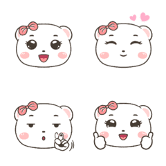 [LINE絵文字] ムーミ くま 絵文字の画像