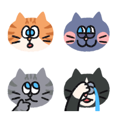 [LINE絵文字] Fickle blue-eyed CATsの画像
