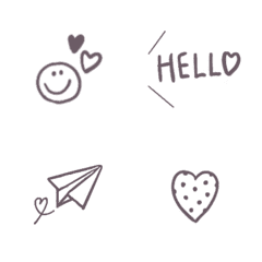 ♡モノトーンsimple♡♯2の絵文字メイン画像