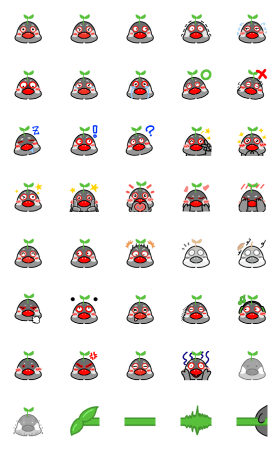 [LINE絵文字]Silver java sparrow's emojiの画像一覧