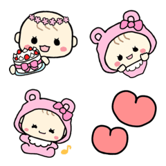 赤ちゃん（女の子）絵文字3の絵文字メイン画像