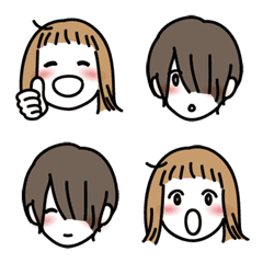 [LINE絵文字] ペキ男とガサ女の画像