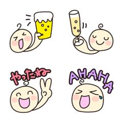 [LINE絵文字] ひとりごとガール★絵文字の画像