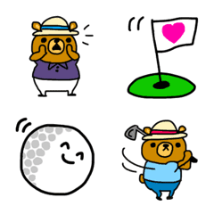 [LINE絵文字] ゴルフ好きさんのための絵文字の画像