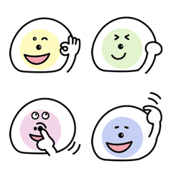 [LINE絵文字] フルーツだいふくん(シンプルな絵文字)の画像