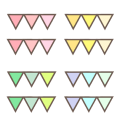 [LINE絵文字] 可愛い シンプルなフレーム 三角の画像