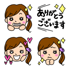 [LINE絵文字] 女の子の絵文字♡敬語の画像