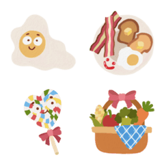 [LINE絵文字] EMOJI: Is food a joke to you？の画像