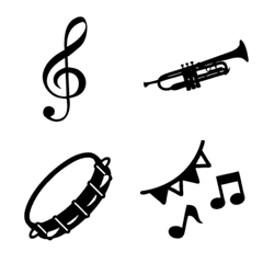 シンプルな吹奏楽の絵文字