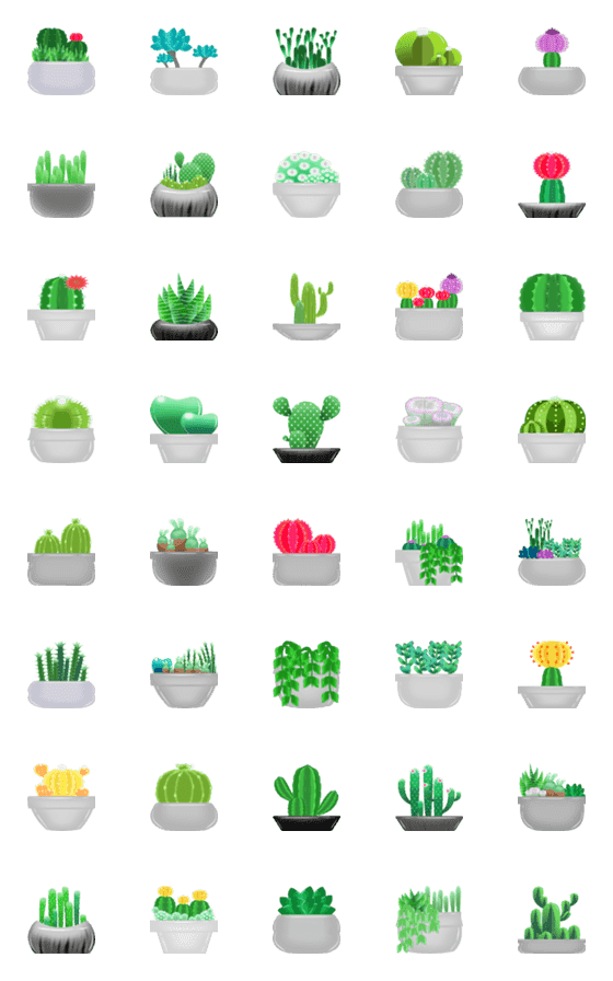 [LINE絵文字]cactus around the world emojiの画像一覧