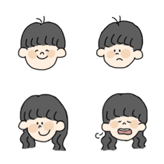 [LINE絵文字] ゆるっとシンプルなおとこのことおんなのこの画像