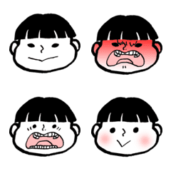 [LINE絵文字] おかっぱの男の子の画像