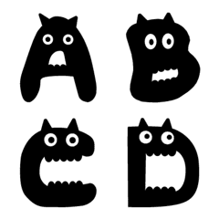 [LINE絵文字] The alphabet of little monsterの画像