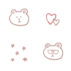 [LINE絵文字] ♡bear simple♡の画像