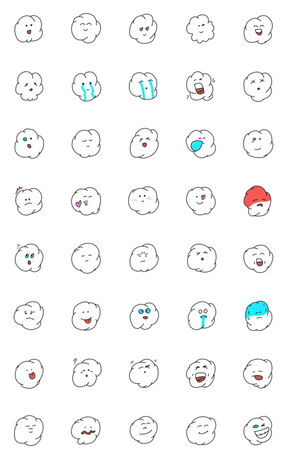 [LINE絵文字]Smile Popcorn Emojiの画像一覧