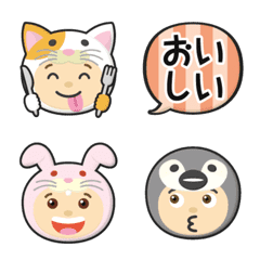 [LINE絵文字] どうぶつ 着ぐるみ 絵文字 3の画像