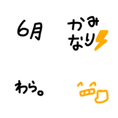 [LINE絵文字] 絵文字 シンプル 黒文字63の画像