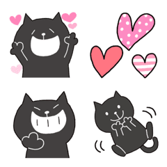 [LINE絵文字] 黒猫と絵文字の画像