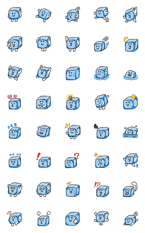 [LINE絵文字]かちかちアイスの絵文字の画像一覧