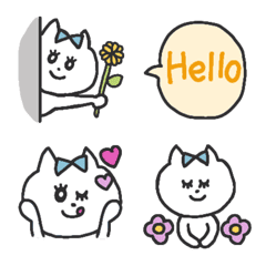 [LINE絵文字] かわいいねこちゃん絵文字の画像