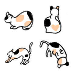 [LINE絵文字] みけねこちゃんでねこポーズの画像